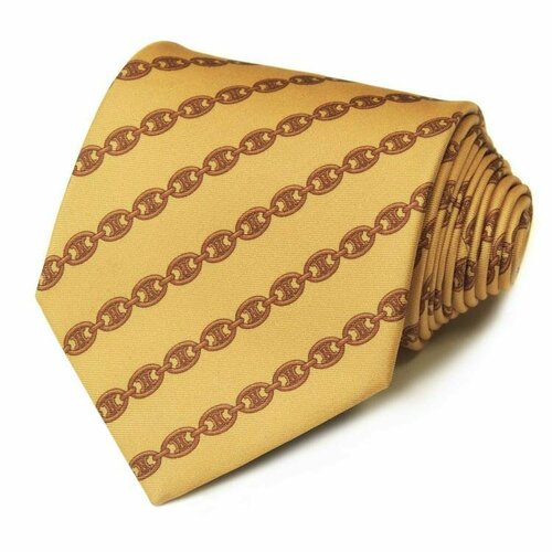 Галстук CELINE, желтый стильный оранжевый галстук с логотипами celine 70138