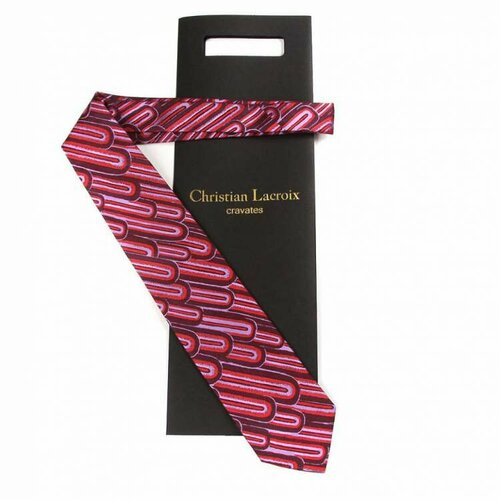 Галстук Christian Lacroix, красный вишневый галстук с нестандартным узором christian lacroix 71308