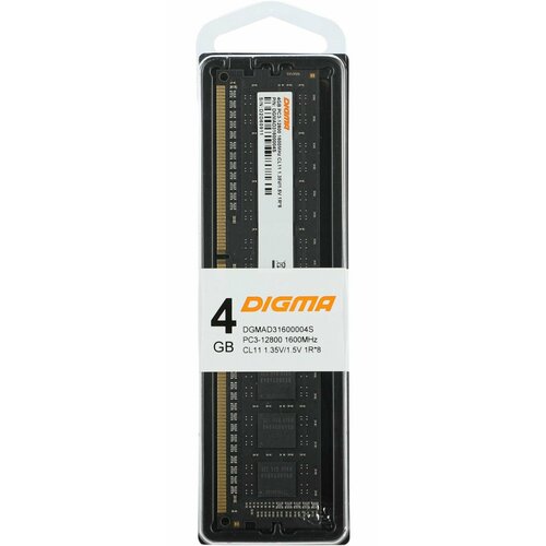 Оперативная память DDR3L Digma 4Gb 1600MHz DIMM DGMAD31600004S 101500₽