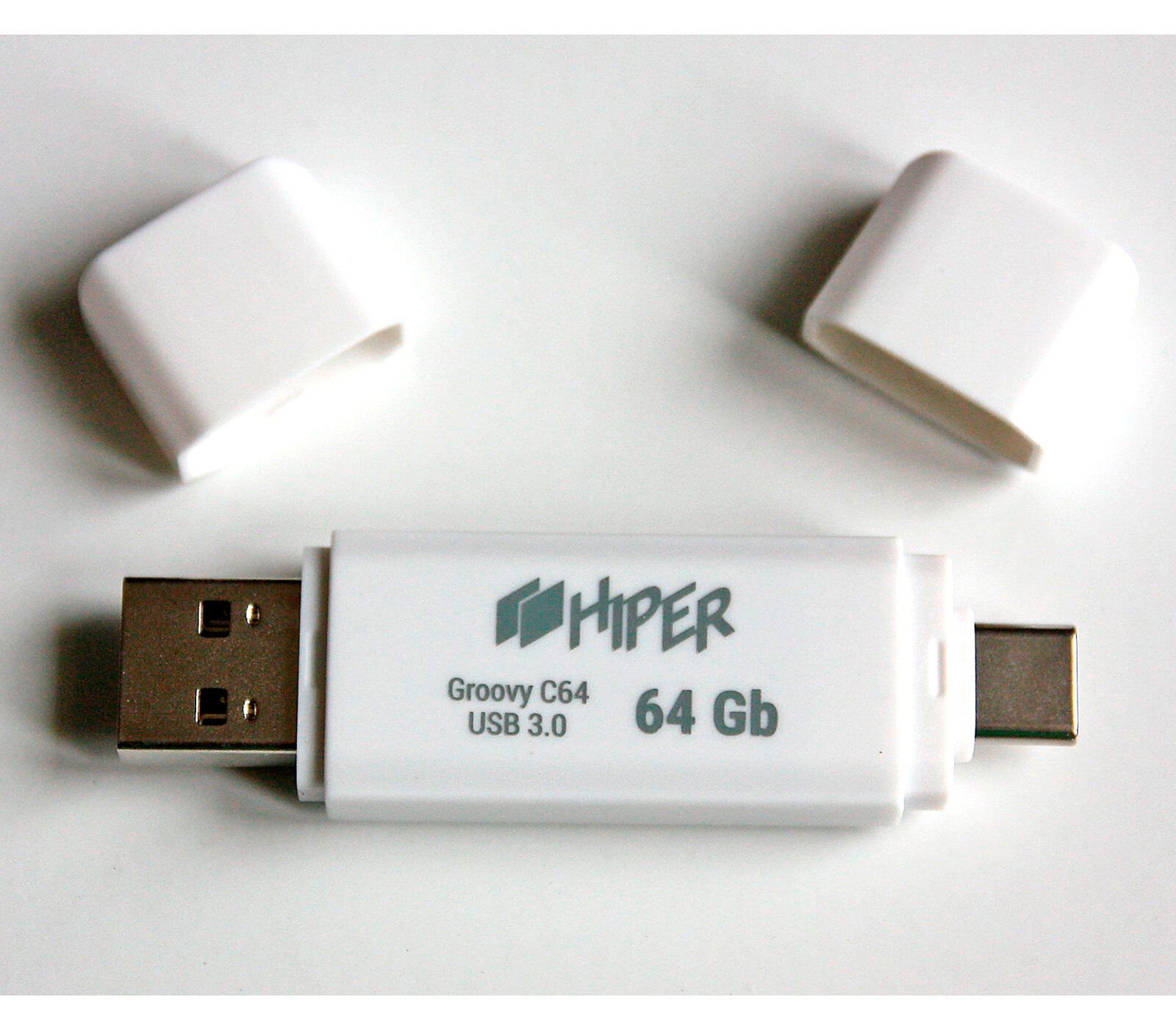 Накопитель HIPER USB3.0 + USB Type-C 64GB Groovy C64