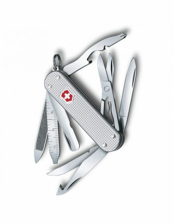 Нож перочинный Victorinox MiniChamp Alox (0.6381.26) 58мм 14функций серебристый - фото №14