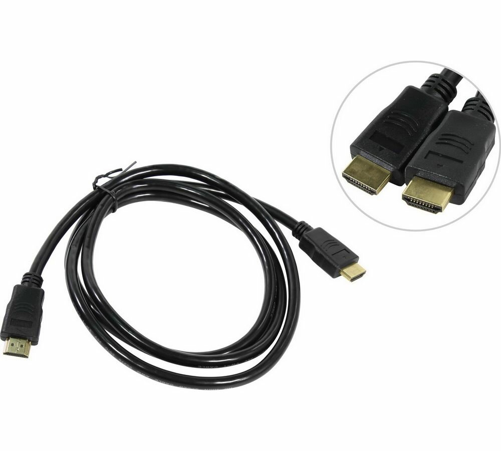 Кабель HDMI 5м Defender 87353 круглый черный - фото №13