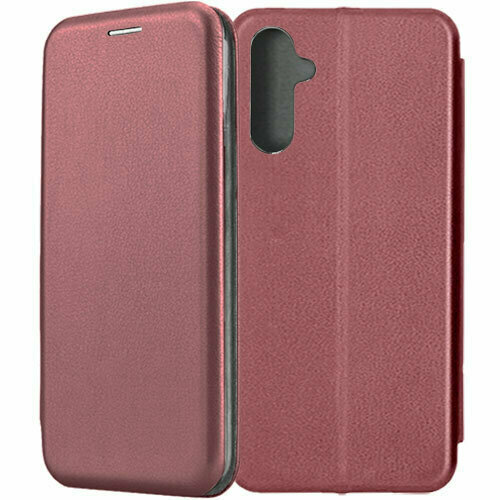 Чехол-книжка Fashion Case для Samsung Galaxy A14 A145 темно-красный чехол книжка fashion case для samsung galaxy s23 на магнитах с визитницей темно синий
