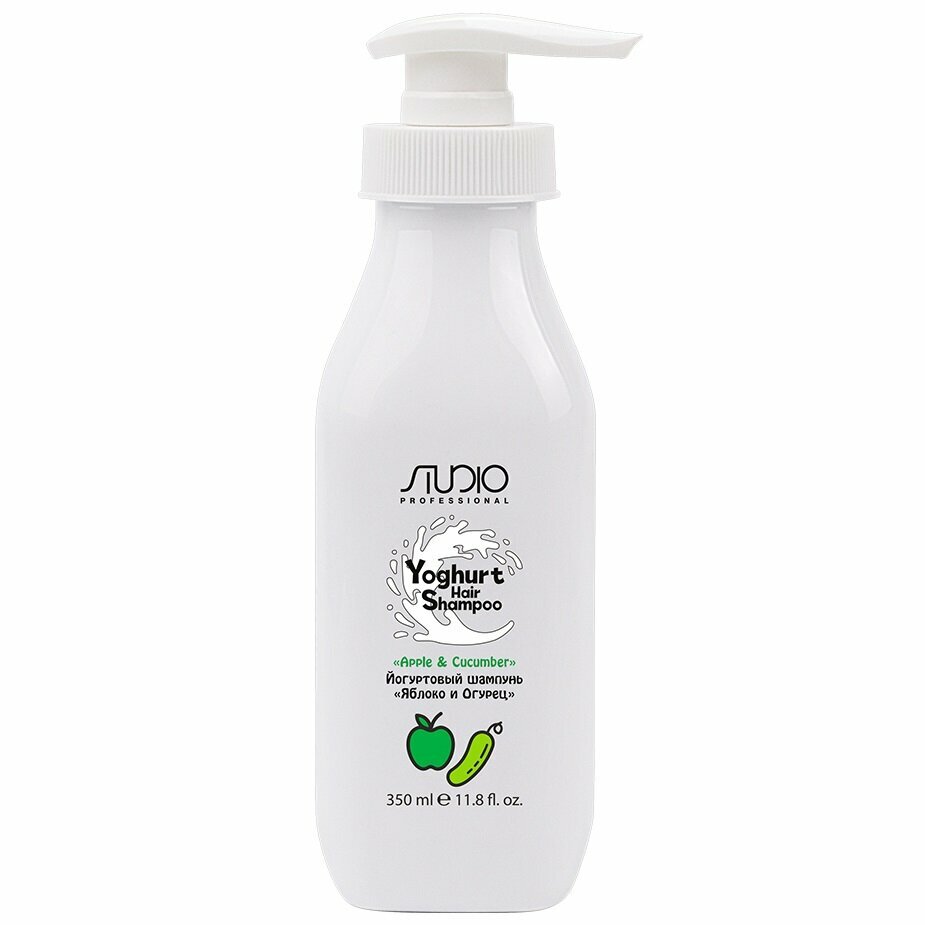 KAPOUS Йогуртовый шампунь для волос «Яблоко и огурец», 350 мл