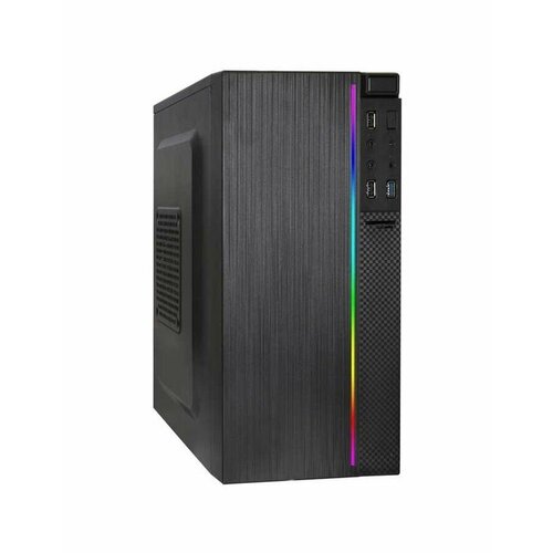 корпус microatx exegate mevo 9302 rgb 500w 12 500 вт чёрный Корпус ExeGate mEVO-9302-NPX500 500W (EX287884RUS)