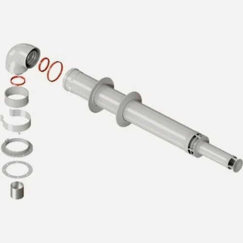 Изображение товара Комплект дымохода Rommer RCA-6010-251000 антилед универсальный 60/100 - 1000мм (кроме Immergas и Navien Deluxe 75/100 )