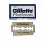 Лезвия двухсторонние для бритвы Gillette "Platinum", классические, для T-образных бритв и шаветок, 3 упаковки по 5 шт.