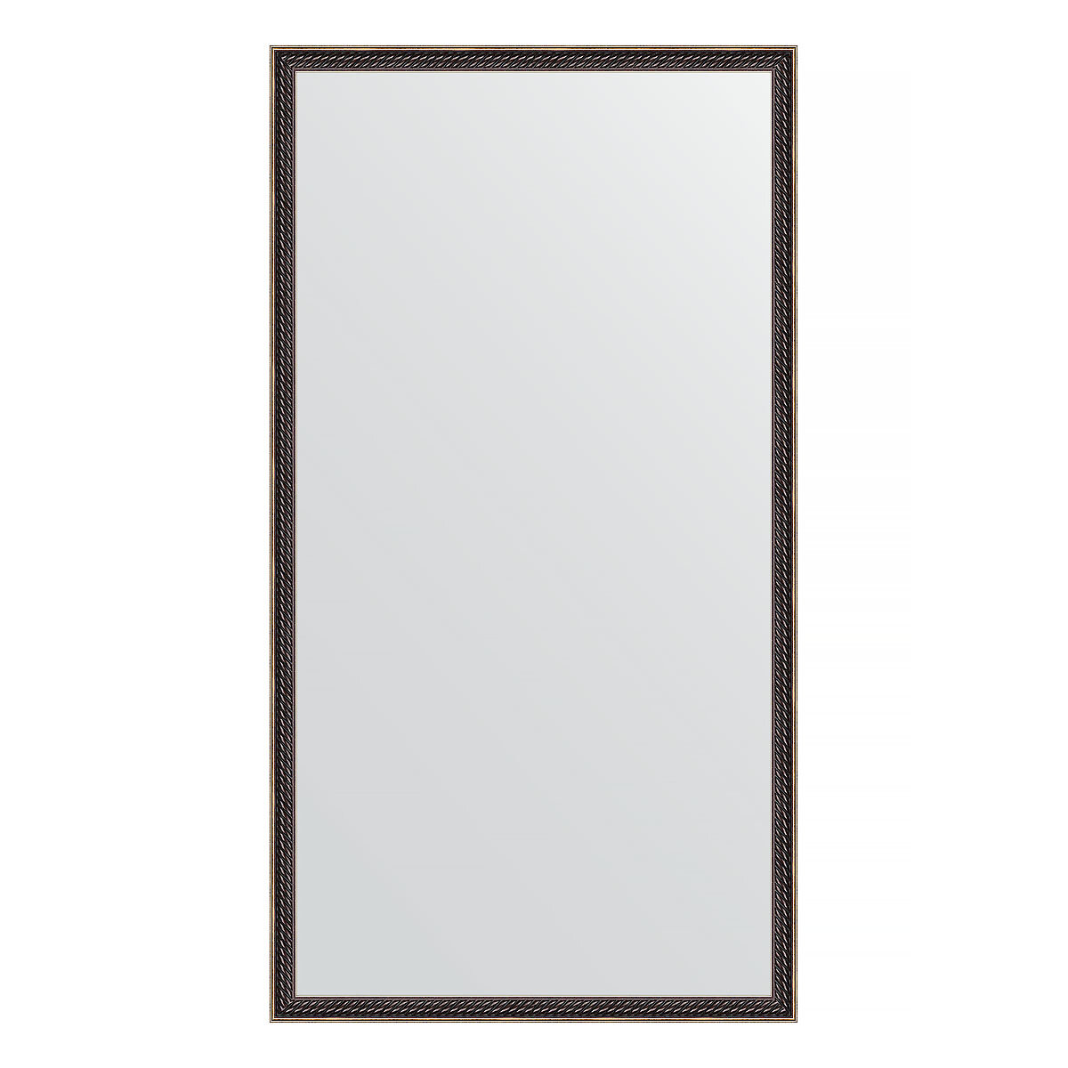 Зеркало настенное EVOFORM в багетной раме витой махагон, 58х108 см, для гостиной, прихожей, кабинета, спальни и ванной комнаты, BY 0727
