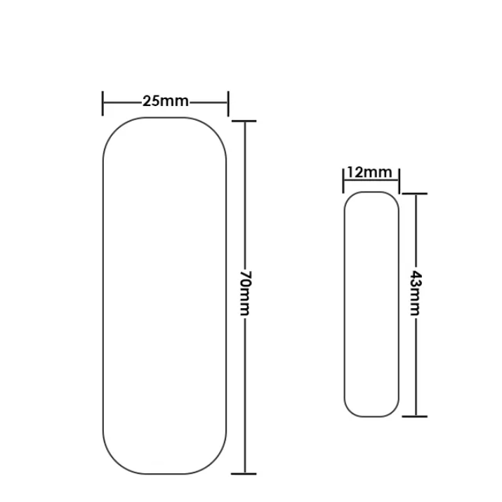 Беспроводной датчик на открывание двери / окна Wi-Fi Tuya для умного дома округлый с дистанционным управлением белый