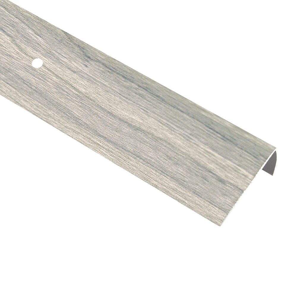 фото Угол на ступень декорированный внешний Сосна серебристая 1350х40х20 мм