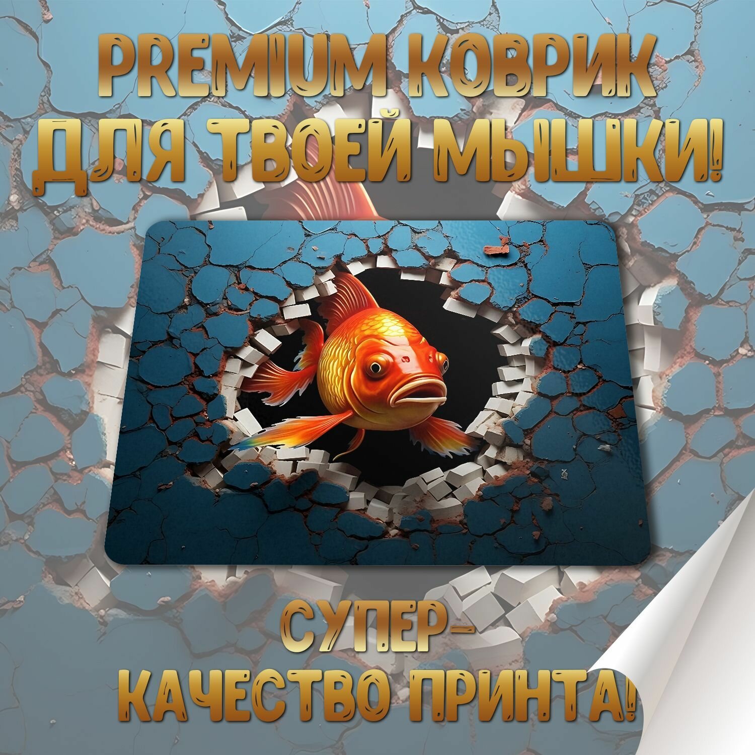 Коврик для мышки "Забавные зверята Рыбки" PrintMania