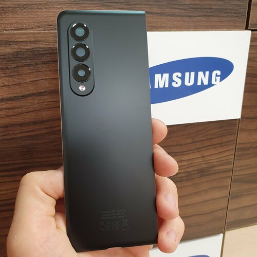 Крышка для Samsung Fold 3 Премиум копия оригинала (заднее стекло) цвет: чёрный