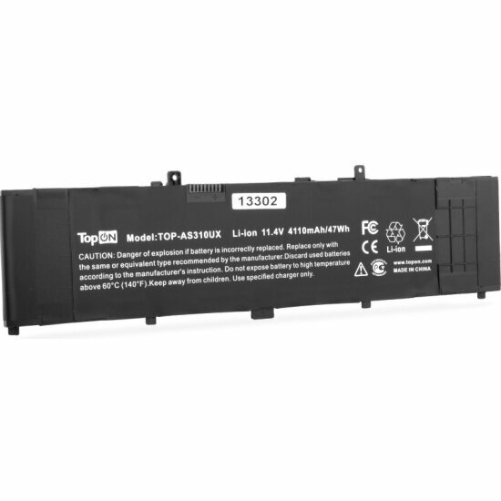 Аккумулятор Topon для ноутбука Asus UX310, UX410. 11.4V 4110mAh. PN: B31N1535.