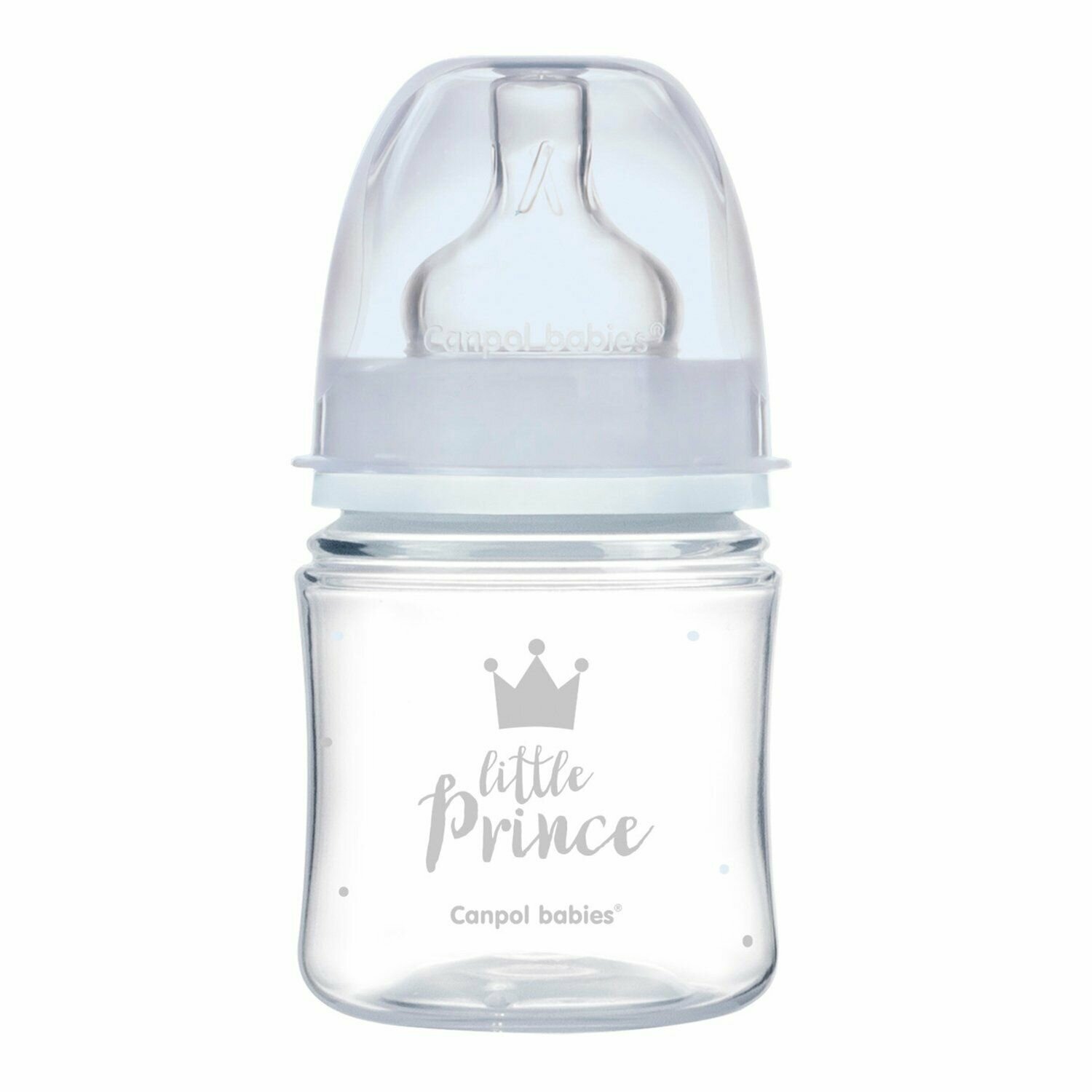 Бутылочка для кормления Canpol Babies EasyStart Royal Baby PP с широким горлышком, 120мл (с 0 месяцев) голубая