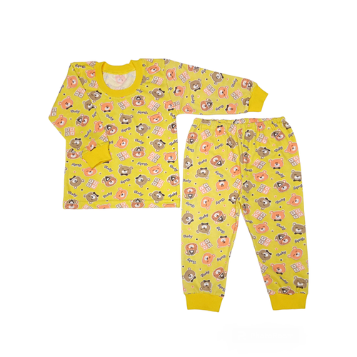 Пижама ТРИ ЛИСЕНКА для мальчиков, размер 80-86, желтый
