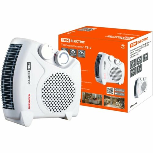 Тепловентилятор TDM TB-2 напольныйнастольный 10002000 Вт 2 режима до 25 м белый 282000₽