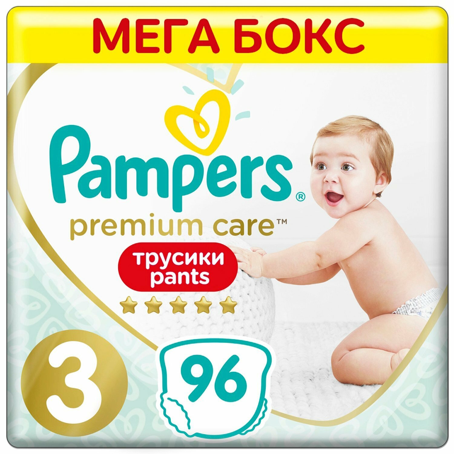 Подгузники-трусики Pampers Prem Care 3 6-11кг 96шт