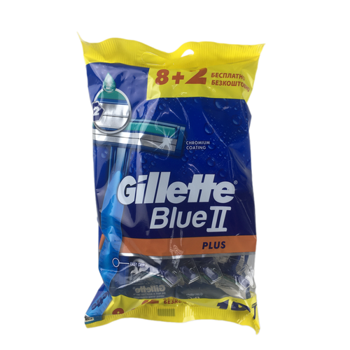 Станок одноразовый Blue-2 plus 8+2шт бритвы одноразовые gillette blue plus 10 шт