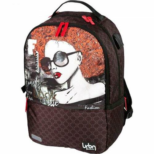 Рюкзак для девочки (deVENTE) Red Label. Beauty черный 39x30x17см арт.7032207 red beauty