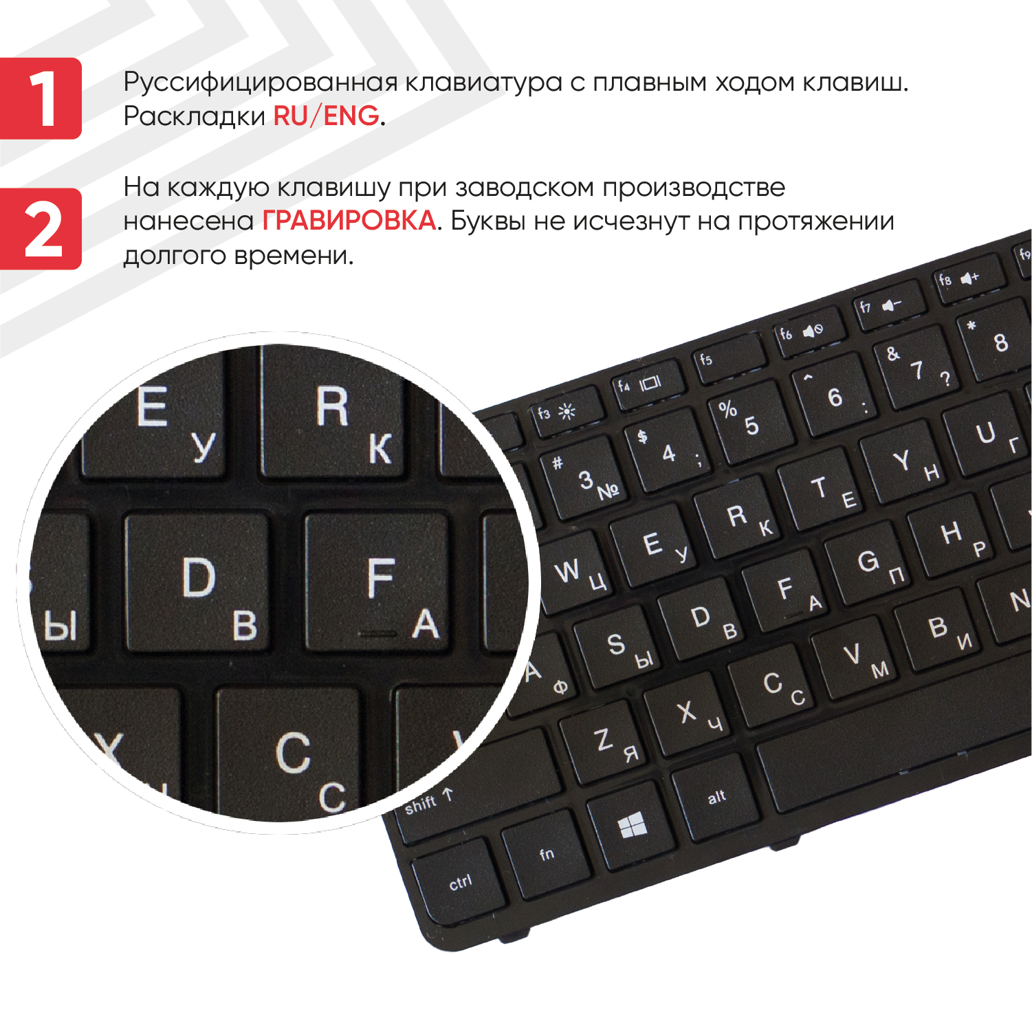 Клавиатура (keyboard) PK1314D1A100 для ноутбука HP 250 G3 255 G2 255 G3 Pavilion SleekBook 15-e 15-e000 15-d 15-n черная с рамкой