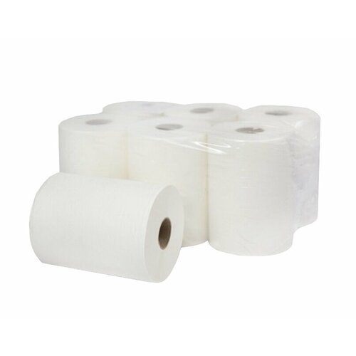 Полотенца бумажные Jasmin 1 слойные, 6 рулонов в упаковке, 20х25 см, 160 м (П160201) полотенца бумажные 1 слойные рулонные с центр вытяжкой 200м 6 рул уп 1650497