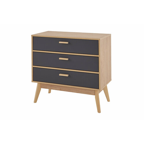 Комод SCANDICA Хортен 805х82х40 цвет графитдуб натуральный светлый 10999₽