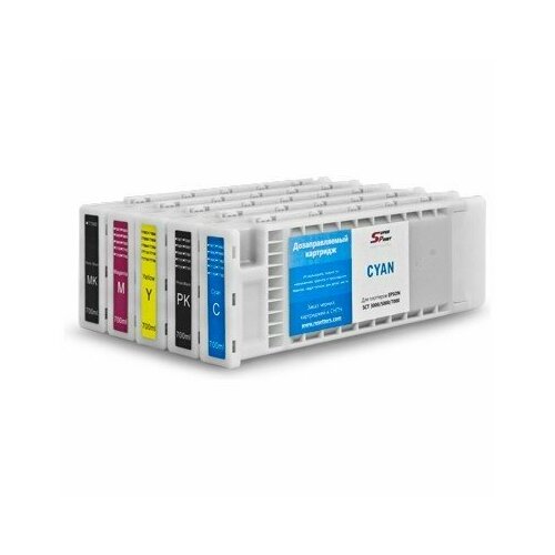 Набор ДЗК5-SCT3200 - дозаправляемые картриджи Epson Sure Color T3200 / T5200 / T7200 (700 мл) T6941, T6942, T6943, T6944, T6945 (М Онлайн)