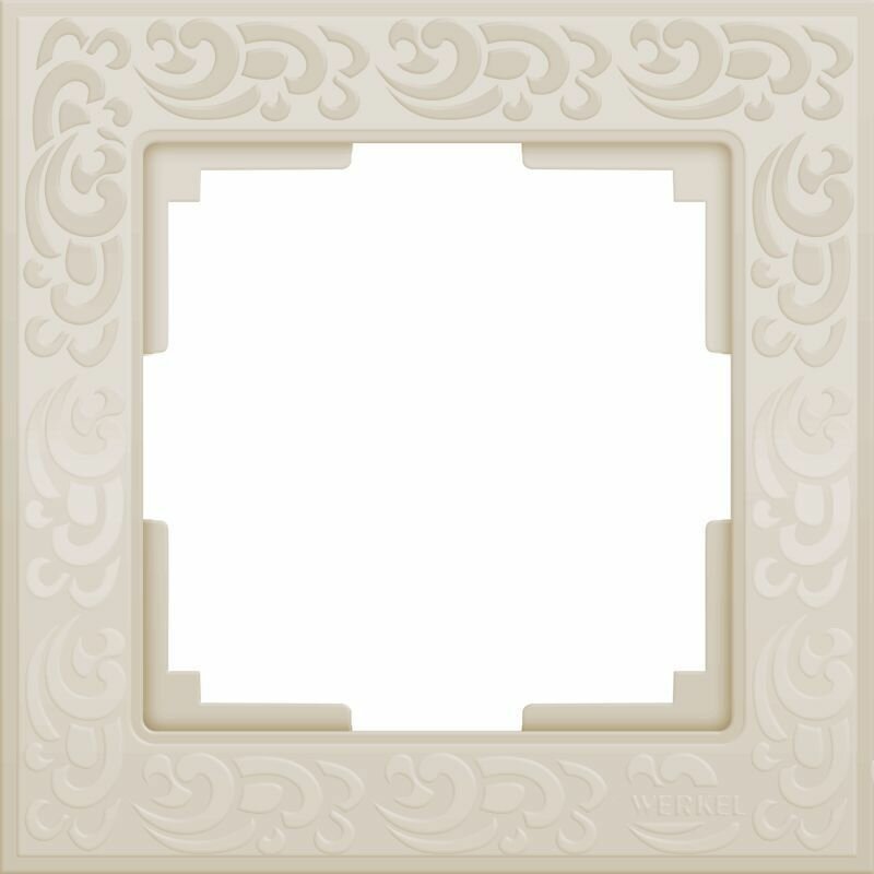 фото WERKEL Flock WL05-Frame-01-ivory слоновая кость Рамка на 1 пост