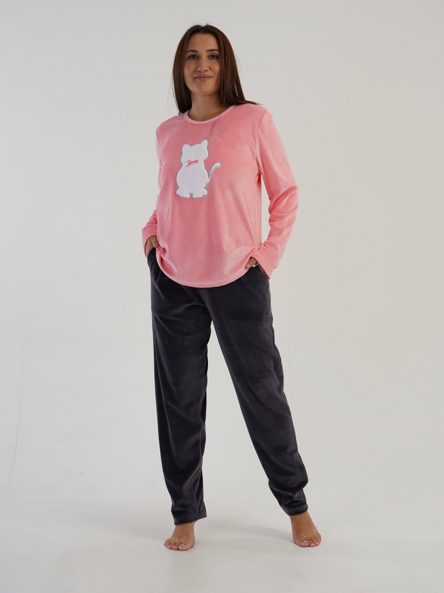 Комплект с брюками VIENETTA 306011_0000 розовый 3XL - фотография № 1