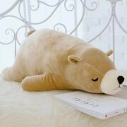 Мягкая игрушка большой реалистичный антистресс Медведь-мишка лежит 30 см