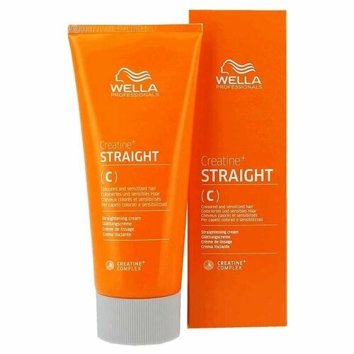 Крем Wella Professionals Creatine+ Creatine+ Straight C, Крем для перманентного выпрямления волос окрашенных или чувствительных волос, 200 мл крем wella professionals creatine creatine straight n крем для перманентного выпрямления волос нормальных и непослушных волос 200 мл