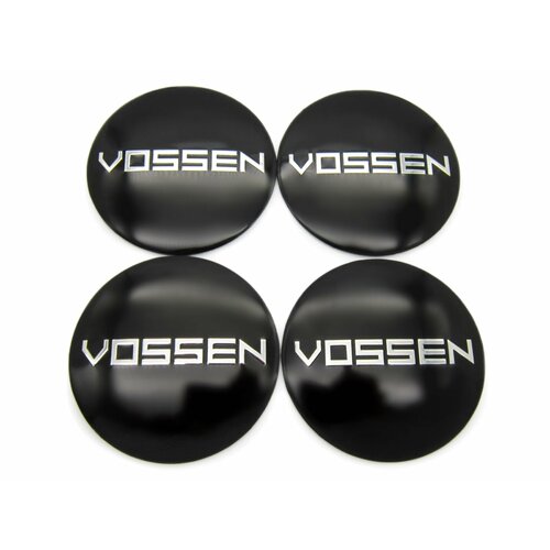 Наклейки на диски VOSSEN black 65 мм