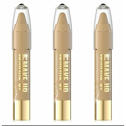 Eveline Cosmetics Корректирующий карандаш Art Professional Make-up Тон 2 Almond, 3 шт eveline cosmetics корректирующий карандаш art professional make up тон 1 cream 2 шт