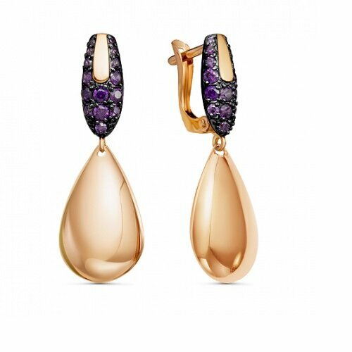 фото Серьги maskom, золото, 585 проба, фианит маском