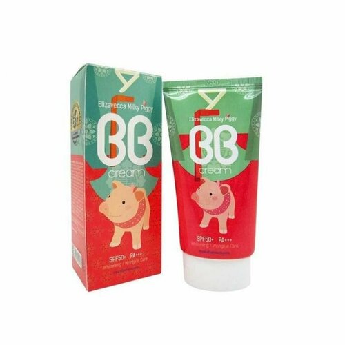 <p>BB-крем для лица Elizavecca Milky Piggy SPF 50+ PA+++ осветляющий антивозрастной, 50 мл (комплект из 2 шт)</p><br><p>Увлажняющий и омолаживающий ББ-крем с гиалуроновой кислотой и коллагеном обеспечивает невесомое покрытие без эффекта маски, скрывает мелкие недостатки кожи, держится в течение всего дня, активно ухаживает и обеспечивает максимальную защиту от солнечных лучей. Ниацинамид - улучшает эластичность и тонус кожи, осветляет пигментацию. Гиалуроновая кислота - увлажняет, способствует регенерации, придает мягкость и гладкость. Коллаген - подтягивает, улучшает эластичность и упругость. Аденозин - возвращает молодость и упругость кожи, увлажняет и тонизирует. Аллантоин - способствует обновлению. Экстракты гуавы и полыни – источники витаминов А и С, возвращают упругость кожи, разглаживают морщины, снимают раздражения.<br> Способ применения: нанести ББ-крем на чистую кожу и аккуратно распределить по лицу, растушевывая мягкими движениями.</p><br><br>-Вес: 75 г.<br><br>-Фасовка: 1 шт<br><br>-Тип индивидуальной упаковки: Цветная картонная коробка<br><br>-Длина упаковки: 13.5<br><br>-Высота упаковки: 4<br><br>-Ширина упаковки: 5<br><br>-Объем упаковки: 0.270<br><br>-Объем продукта: 0.8159<br><br>-Объем бокса: 8.159<br><br>-Материал: См. на упаковке<br><br>-Вес, г/Объём, мл: 50<br><br>-Вид: Крем, ВВ-крем<br><br>-Темпер. ограничение НЕ ниже ℃: 0<br><br>-Температурное ограничение: Нет<br><br>-Область применения: Для лица<br><br>-Тип кожи: Для всех типов