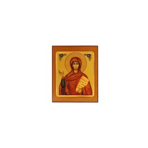 Икона 17х21 Анна Пророчица, письмо, темпера, золочение #63988 освященная икона анна пророчица 16 13 см на дереве