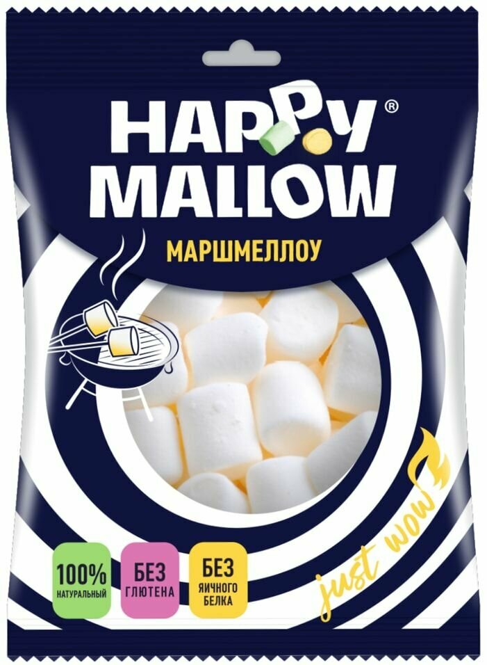 Зефир Happy Mallow воздушный для десертов, 135г - фотография № 1