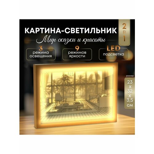 Светильник настольный декоративный ночник 23х32