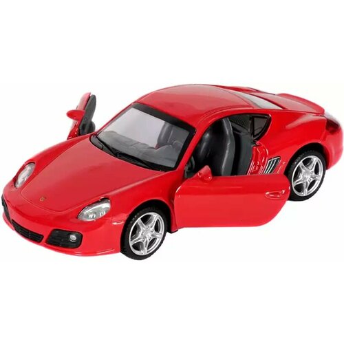 Машина Porsche красная, коллекционная модель 1:32 модель машины porsche cayman s scale машинка порше кайман 1 32 масштабная модель 14 см синий инерционный механизм