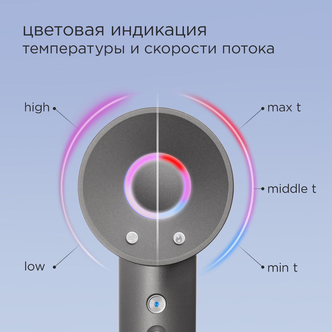 Фен REDMOND HD1701 (серый) - фотография № 3