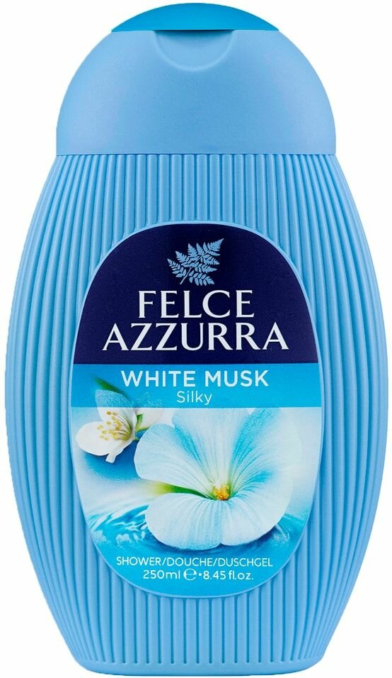 Гель для душа Felce Azzurra С насыщенным ароматом с цветочными нотами Белый мускус 250мл х 2шт