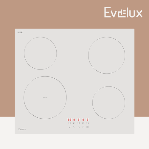 Изображение товара Индукционная варочная панель Evelux HEI 641 W ширина 60 см, сенсорное управление, белый