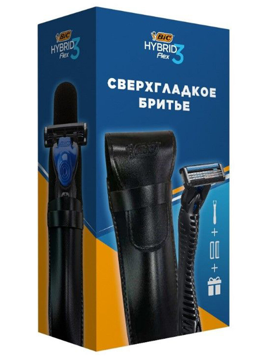 Бритвенная система BIC Hybrid 3 Flex, 1 ручка + 2 кассеты - фото №2