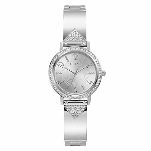 фото Наручные часы guess dress, серебристый