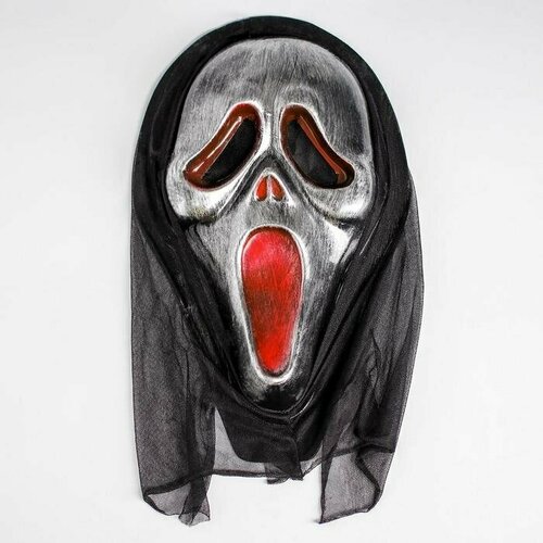 фото Карнавальная маска «крик», цвет серебряный (комплект из 13 шт) страна карнавалия