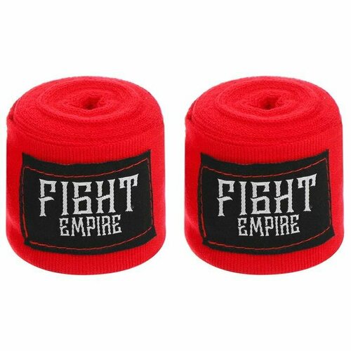 Бинт боксёрский эластичный FIGHT EMPIRE 4 м, цвет красный (комплект из 3 шт) бинты эластичные fight expert profi 3м белые