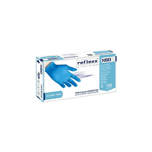 Reflexx | Резиновые перчатки, нитриловые, синие. Размер-XL. 3 гр. Толщина 0,06 мм.