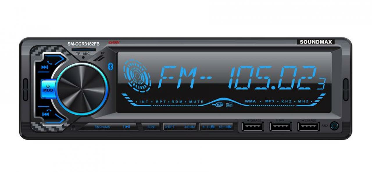 Автомагнитола Soundmax USB-ресивер SM-CCR3182FB