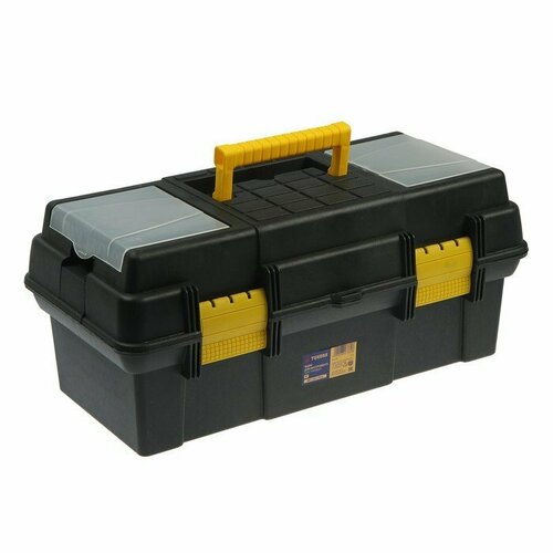 Ящик для инструмента тундра, 19, 490 х 245 х 215 мм, пластиковый, лоток, два органайзера (комплект из 2 шт) ящик для инструмента пластиковый 19 48 5 х 24 5 х 21 5 см