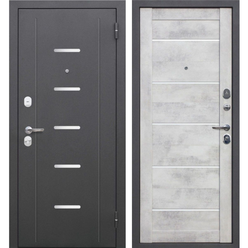 Входная дверь Ferroni 7,5 см Гарда Серебро Бетон Снежный Царга (860мм) левая дверь входная титан 8с бетон снежный графит 2050х960х75мм левая